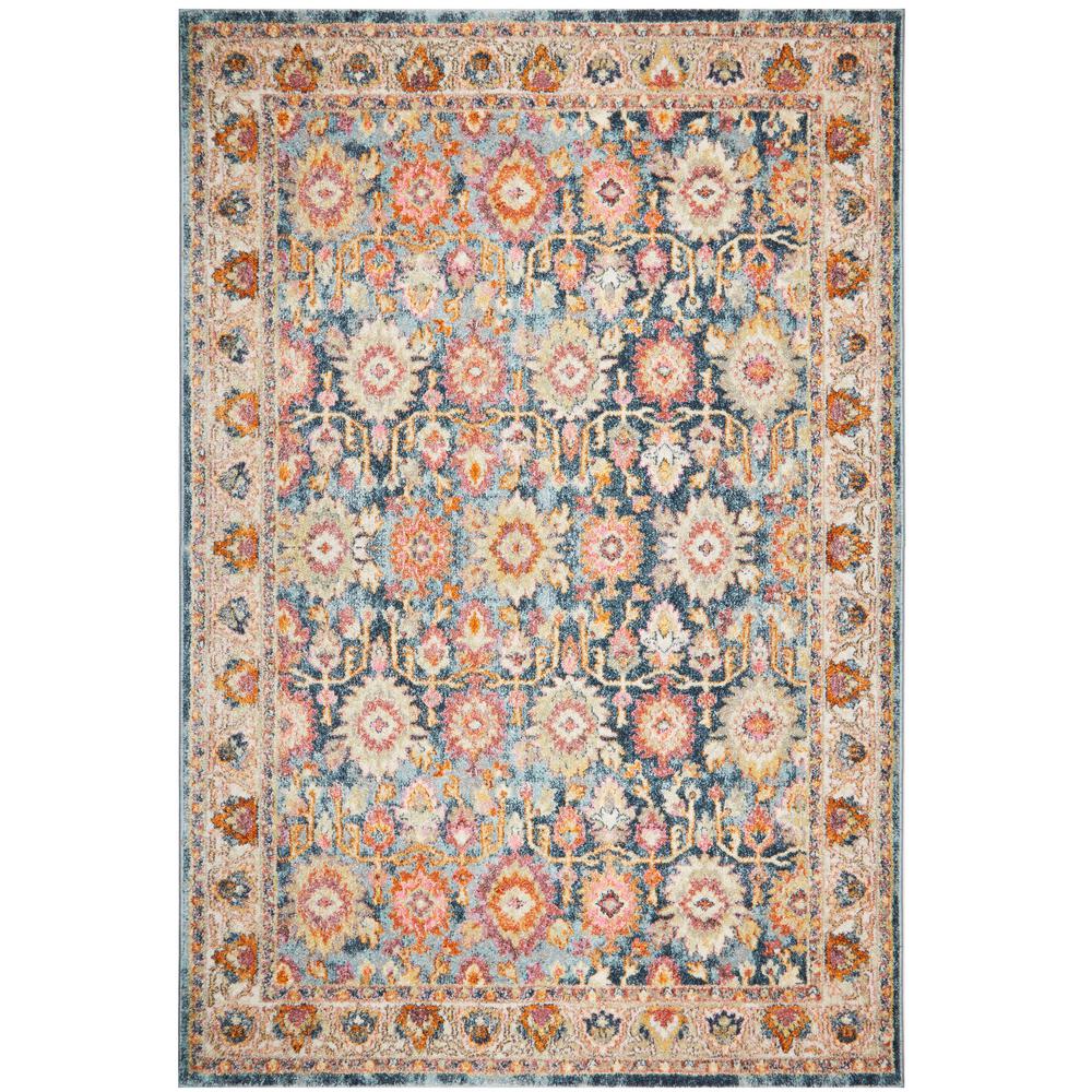 Home Dynamix Bazaar Blue 5 ft. 3 in. x 7 ft. 3 in. Indoor