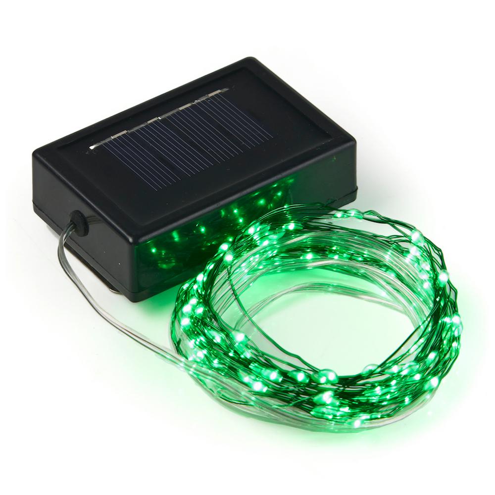 Best Rated Solar Powered Integrated Led String Lights 100 Micro Led Solar Powered Copper Wire Green String Light