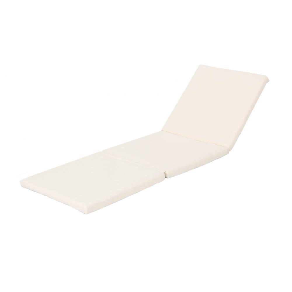 Le House Caesar Cream Outdoor Water Resistant Chaise Lounge Cushion Le House Caesar Cream Outdoor Water Resistant Chaise Lounge Cushion