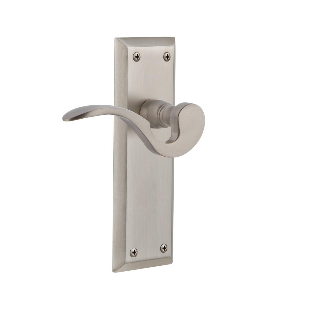 Nostalgic Warehouse New York Plate Satin Nickel Double Dummy Manor