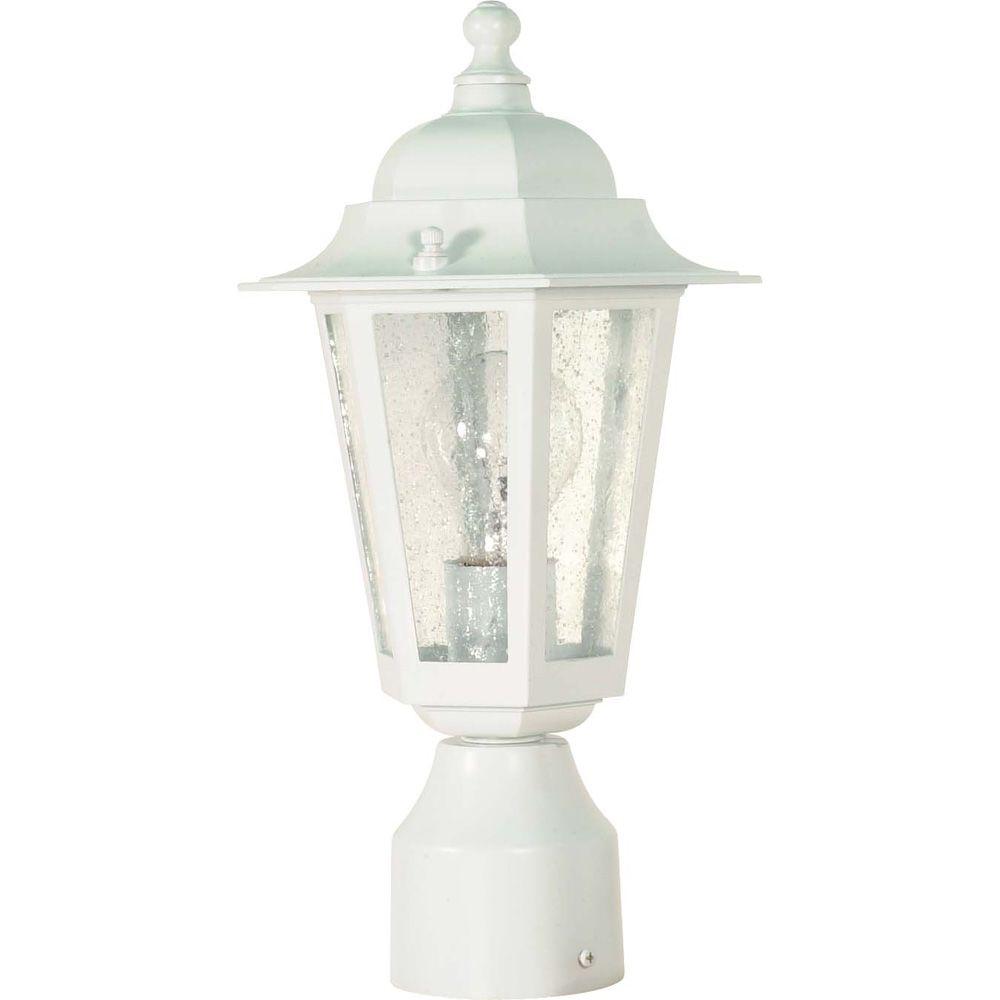 Glomar 1Light Outdoor White Incandescent Post LightHD994 The Home