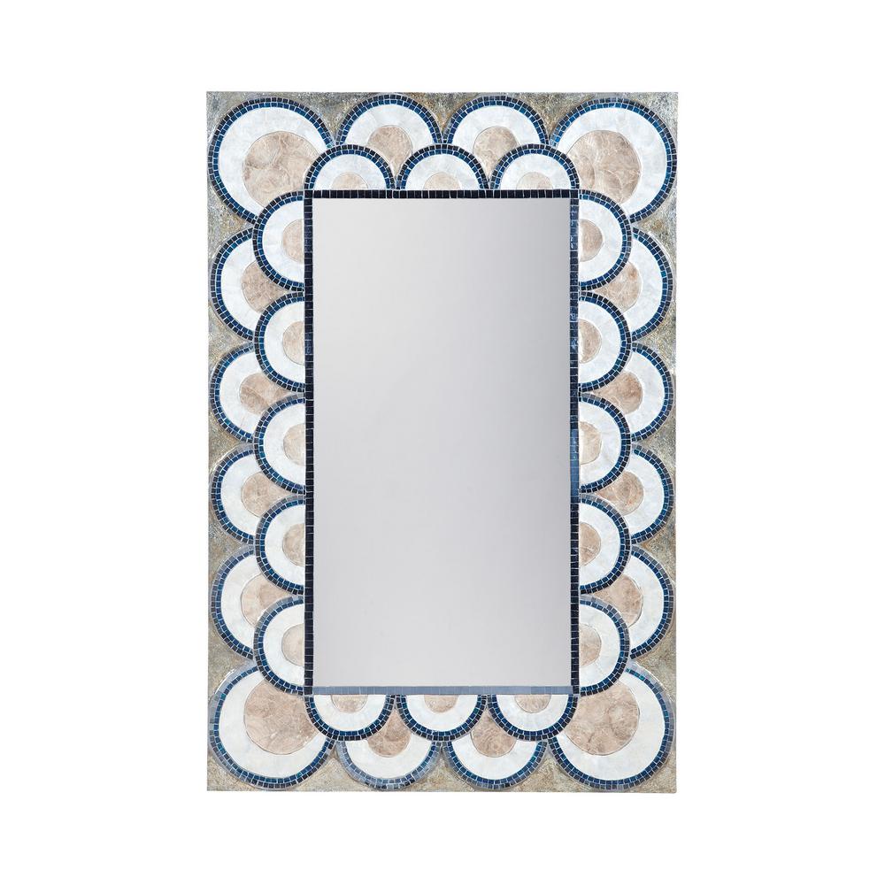 An Lighting Art Deco 47 In X 32 Rectangular Capiz Shell And An Lighting Art Deco 47 In X 32 Rectangular Capiz Shell And Gl