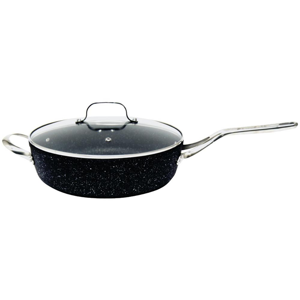 Starfrit The Rock 11 in. Aluminum Nonstick Frying Pan in Black Speckle ...