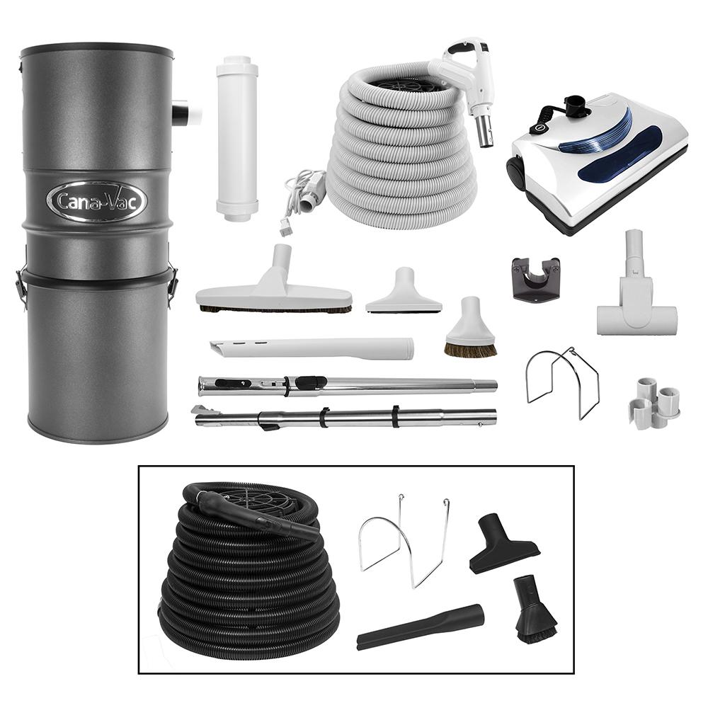 CANAVAC Central Vacuum Package for Small to Large Homes, Cleaning All SurfacesCVP700E The