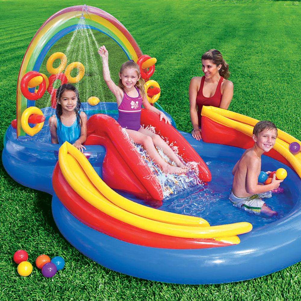 rainbow inflatable pool