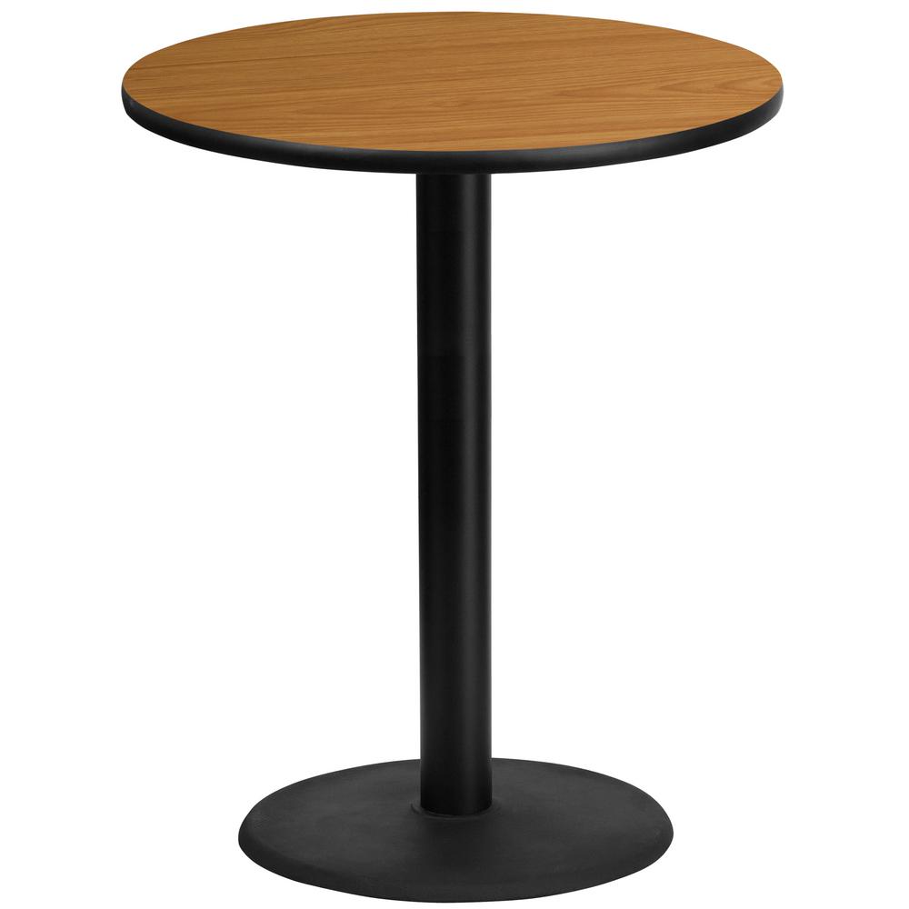 Flash Furniture 36 In Round Black And Natural Laminate Table Top Black And Natural Laminate Table Top
