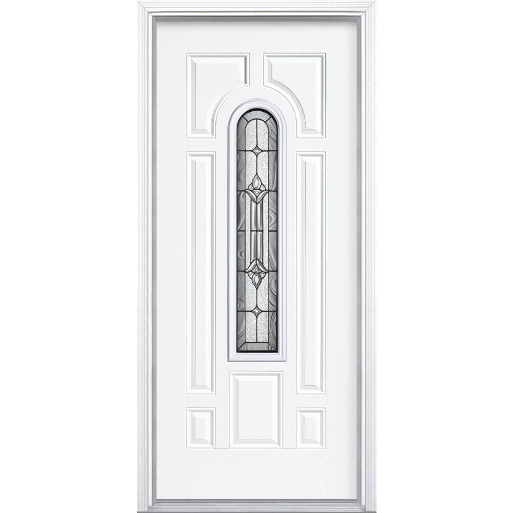 Masonite Doors Reviews 929 73480b Wood Windows Integrity Masonite 36 In X 80 Providence Center Arch Right Hand Inswing Primed