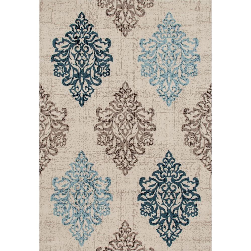 World Rug Gallery Transitional Damask High Quality Soft Blue 5 Ft X World Rug Gallery Transitional Damask High Quality Soft Blue 5 Ft X 7