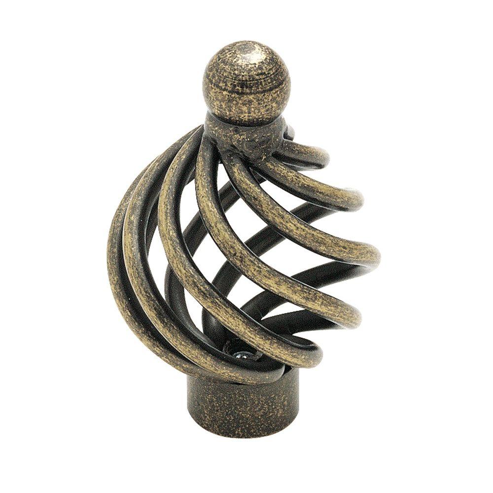 Amerock Village Classics 13/8 in. Weathered Brass Birdcage