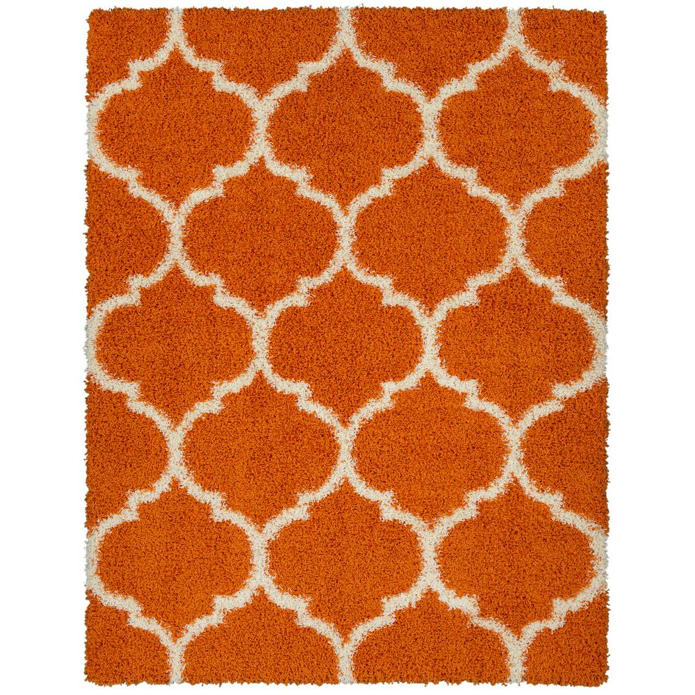 Trellis Orange Dark Area Rugs The Home Depot Lifestyle Gy Collection Orange 5 Ft X 7 Trellis Area Rug