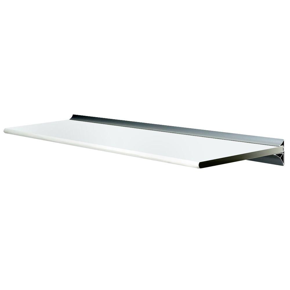 Wallscapes Gallery White Shelf with Silver Bracket Shelf Kit (Price Varies By Size)GA12030WHKIT