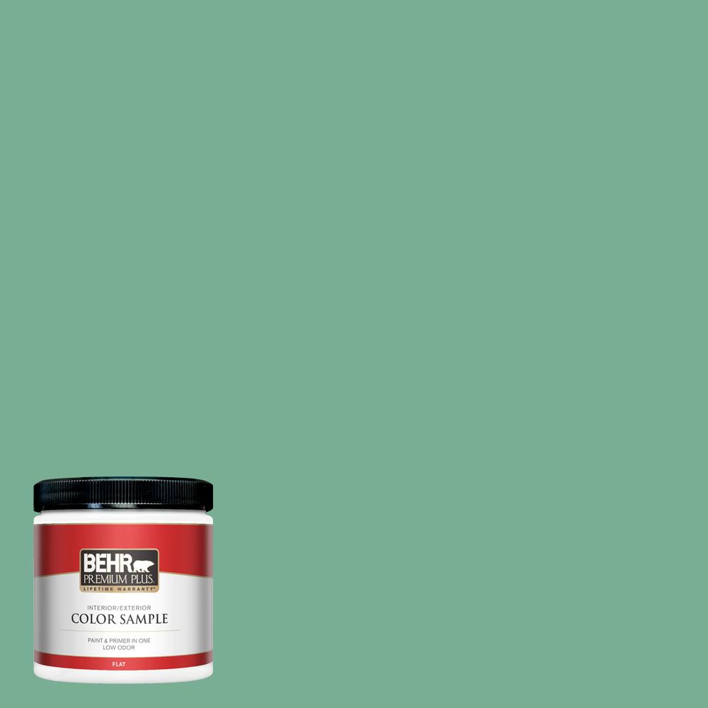 BEHR PREMIUM PLUS 8 oz. MQ612 Nature Green Flat Interior