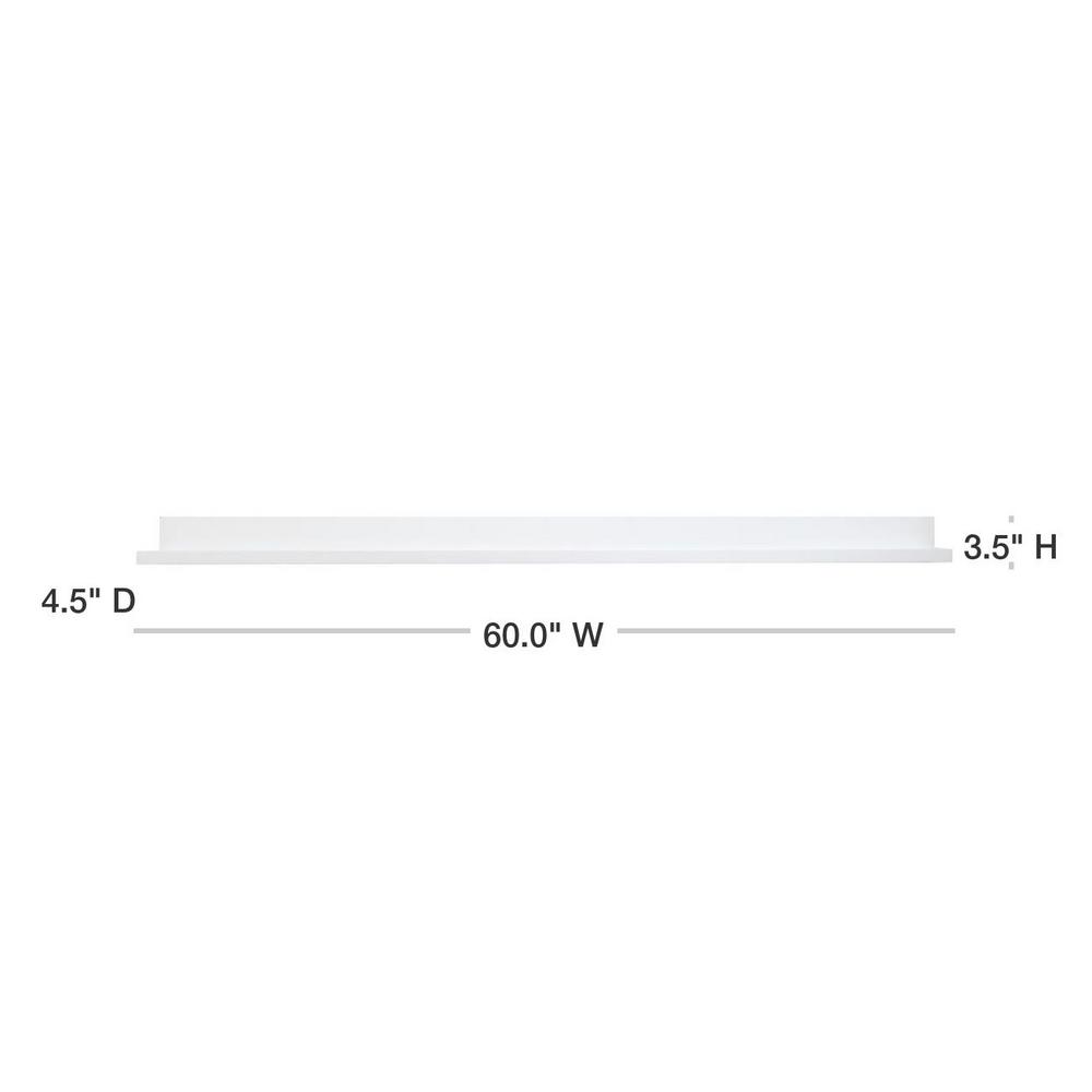 60 inch picture ledge white