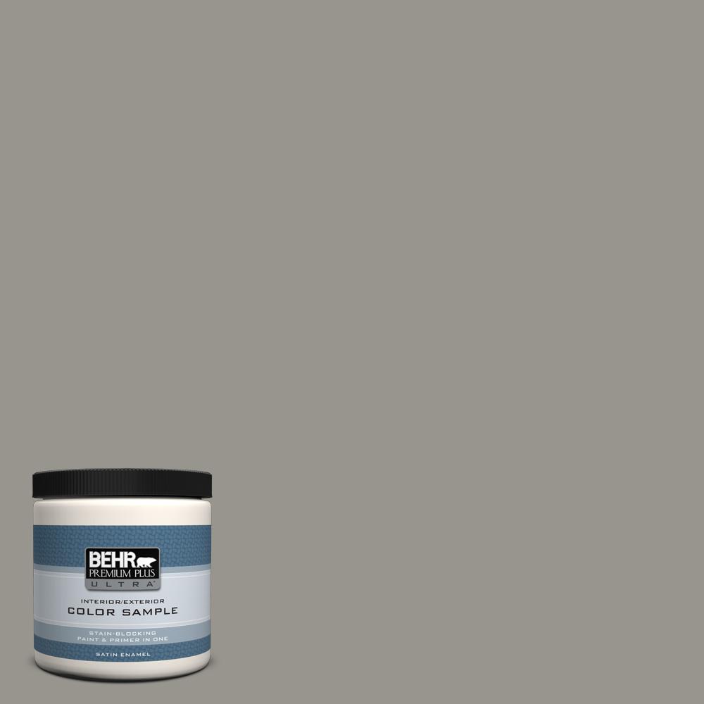 Behr Premium Plus Ultra 8 Oz N360 4 Battleship Gray Satin Enamel N360 4 Battleship Gray Satin Enamel Interior
