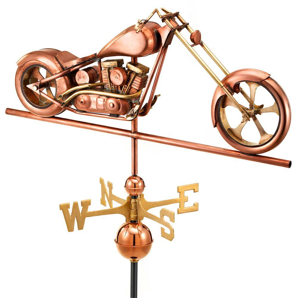 Good Directions Polished Copper Chopper Weathervane694P The Home Depot
