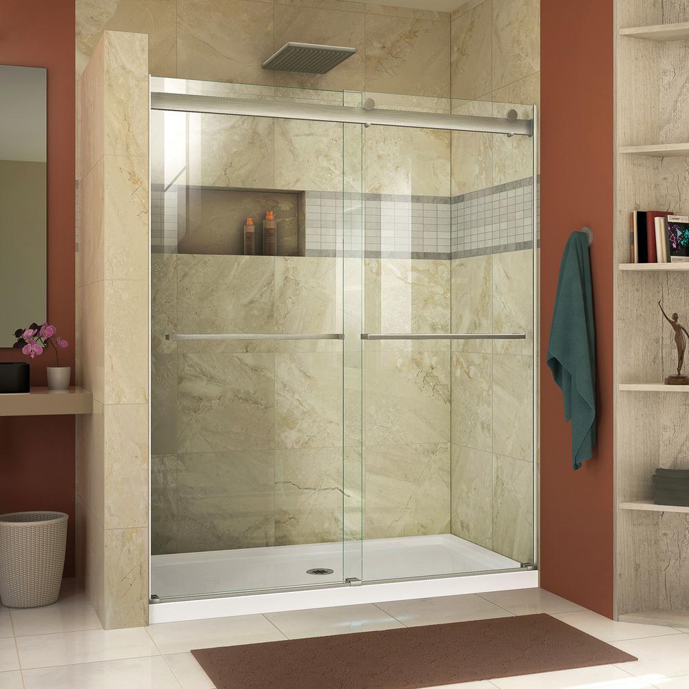 Dreamline Enigma Air 56 In To 60 X 76 Frameless Sliding Semi Frameless Sliding Shower Door