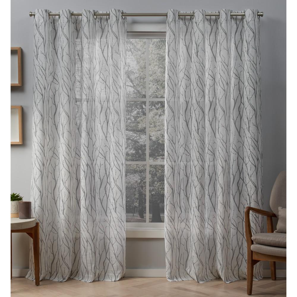 grey sheer curtains kmart