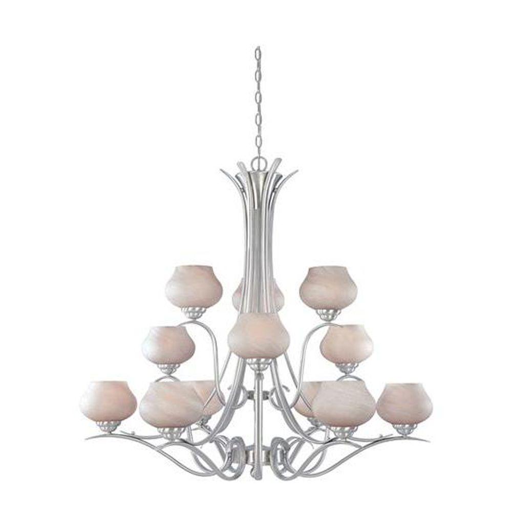 Designers Fountain Bella Vista Collection 9Light Satin Platinum