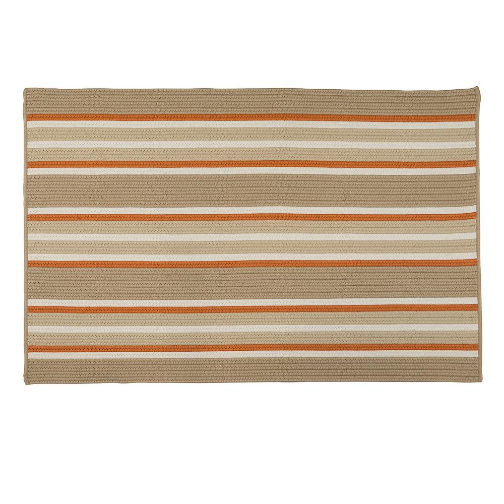 Colonial Mills Mesa Stripe Rusted Sand 12x15 Striped Indoor/Outdoor