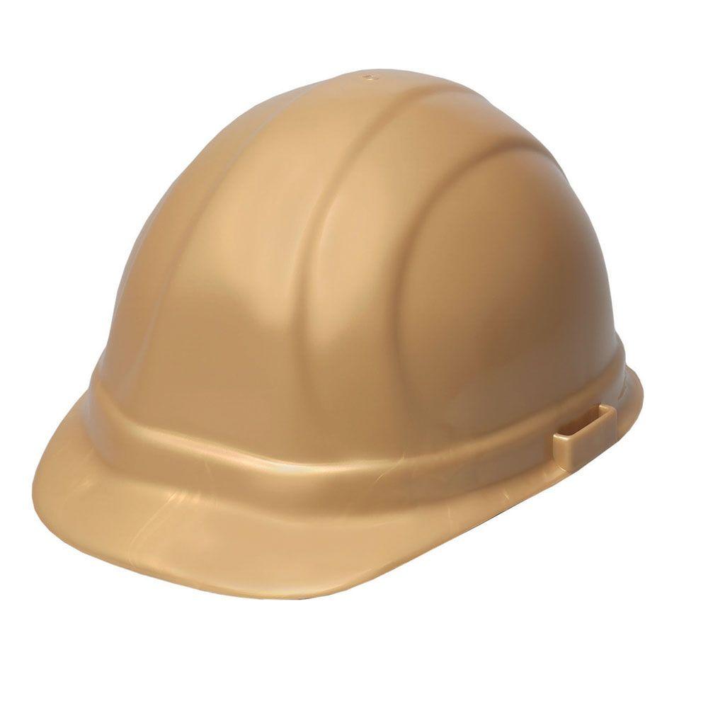 ERB Omega II 6 Point Suspension Nylon Mega Ratchet Cap Hard Hat in Gold