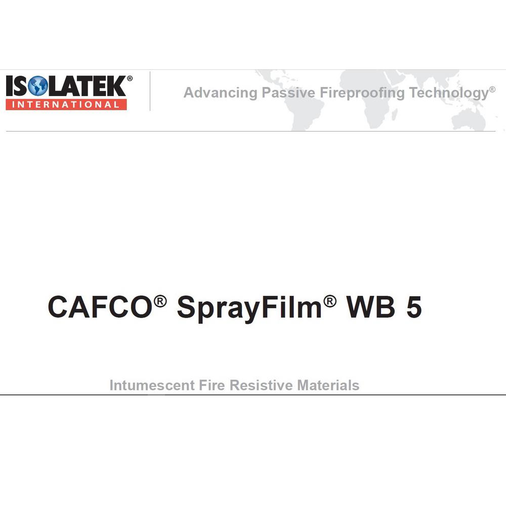 Cafco 5 Gal Sprayfilm Wb 5 Interior Intumescent Fire Resistive