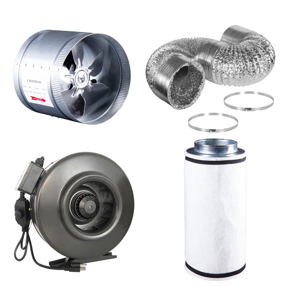 Hydro Crunch 677 CFM 8 in. Centrifugal Inline Duct Fan with 8 in