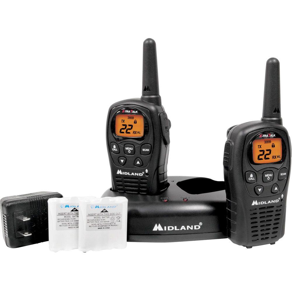 Midland XTRA Talk GMRS 2Way 24Mile 22Channel Radios (2Pack