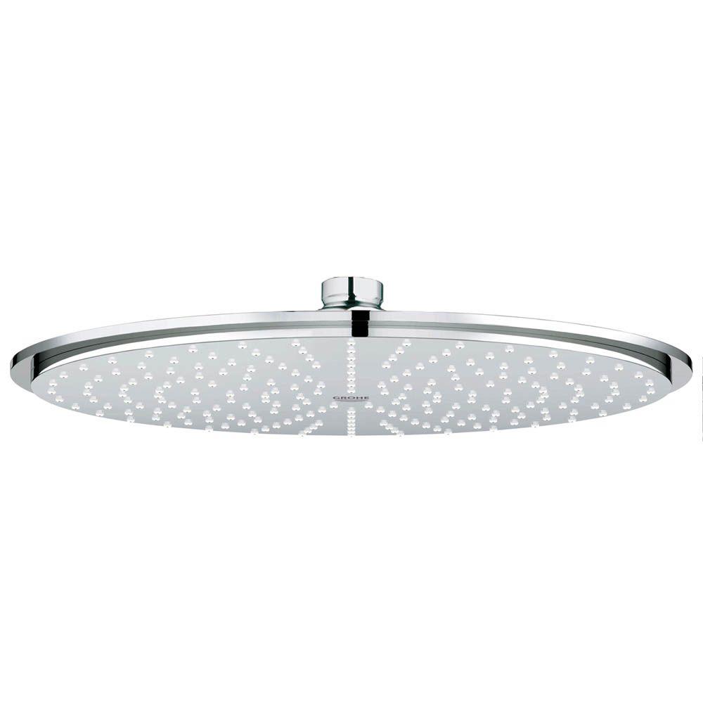 Grohe 1 Spray 12 In Single Ceiling Mount Fixed Rain Shower Head In Starlightchrome