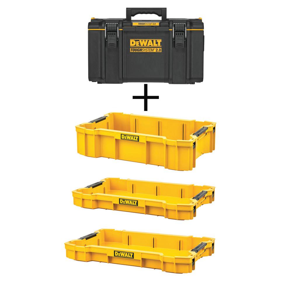 DEWALT TOUGHSYSTEM 2.0 22 in. Medium Tool Box with (1) TOUGHSYSTEM 2.0