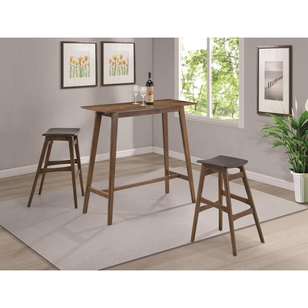 Coaster Rec Room Natural Walnut Rectangular Bar Table 101436 The Coaster Rec Room Natural Walnut Rectangular Bar Table