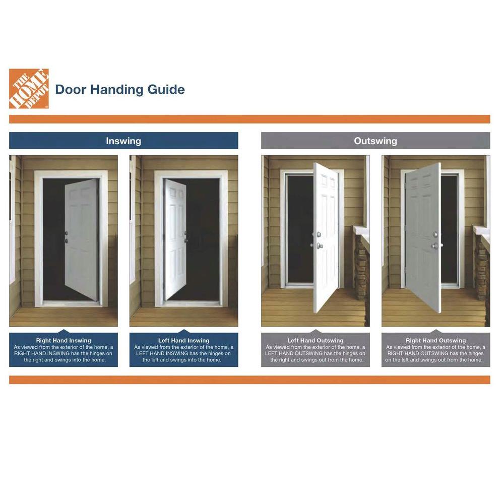 Masonite 32 In X 80 In Fire Rated Left Hand Inswing 6 Panel Steel Fire Prehung Commercial Exterior Door With Wood Frame