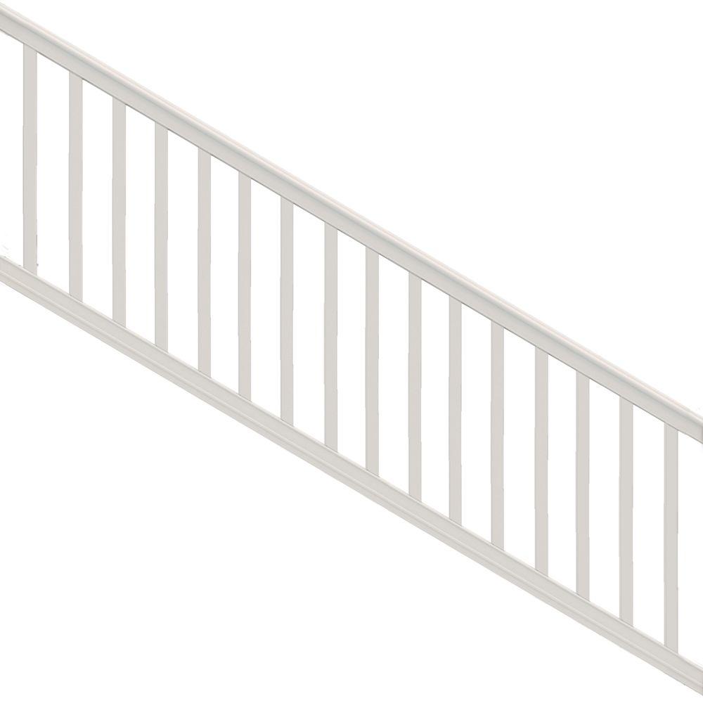 Veranda Premier Series 8 ft. x 36 in. White PolyComposite Stair Rail ...