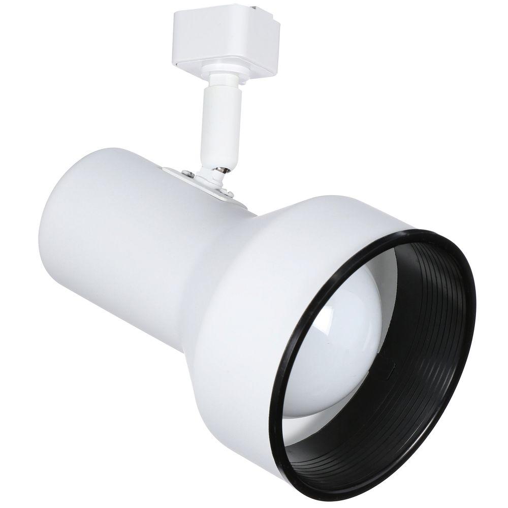 Hampton Bay R Par30 White Linear Step Cylinder Track Lighting Head Hampton Bay R Par30 White Linear Step Cylinder Track Lighting Head