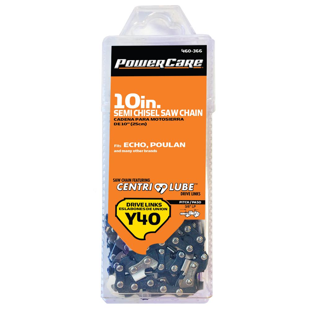 UPC 851370001971 product image for Powercare 10 in. Semi Chisel Chainsaw Chain, Y40 Link | upcitemdb.com