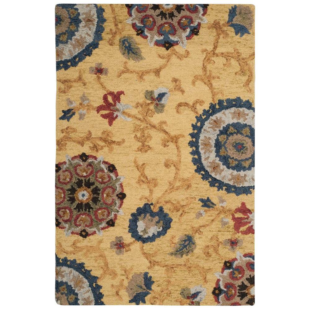 Safavieh Blossom Gold Multi 4 Ft X 6 Area Rug