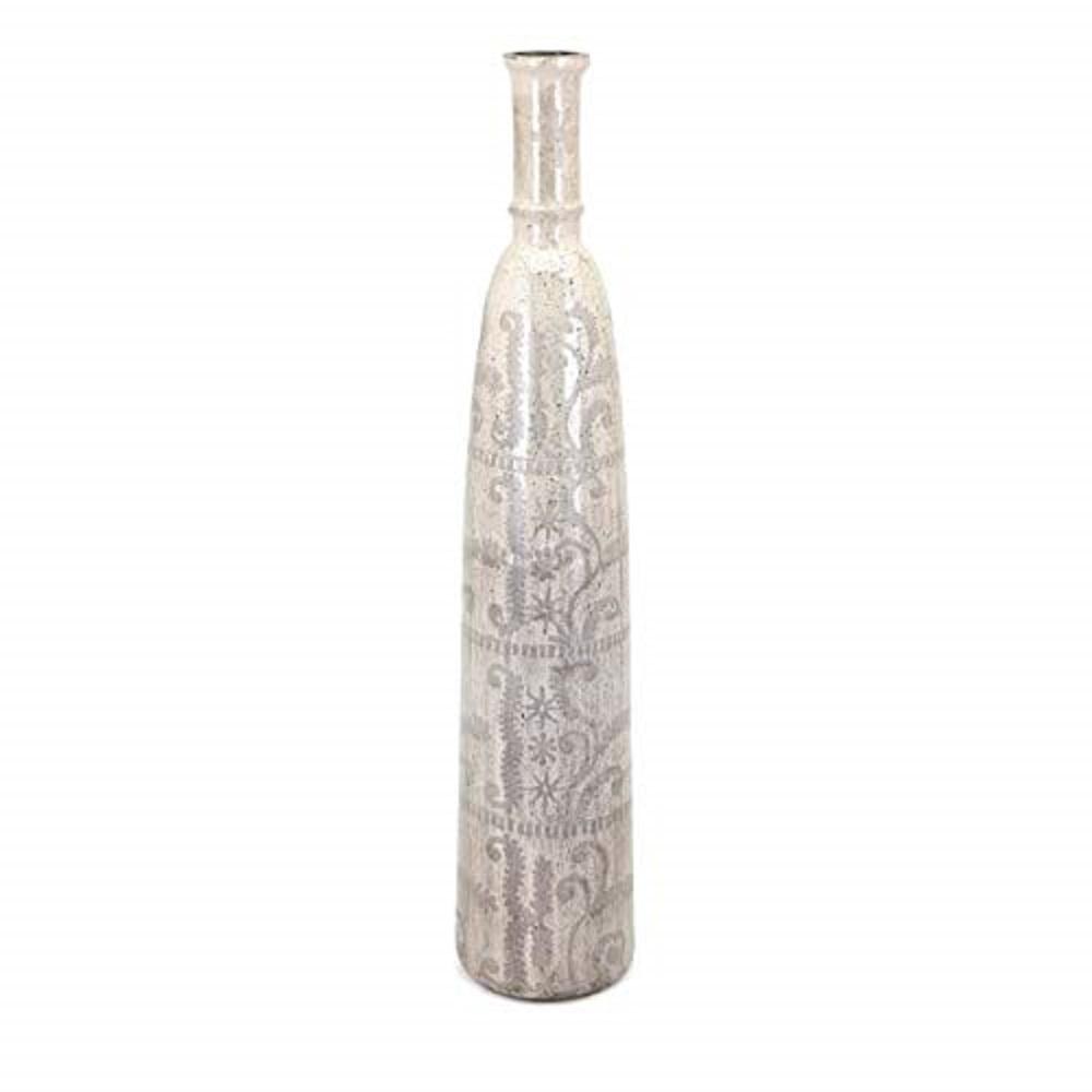 Imax Frost Beige Large Oversized Vase 13887 The Home Depot Imax Frost Beige Large Oversized Vase
