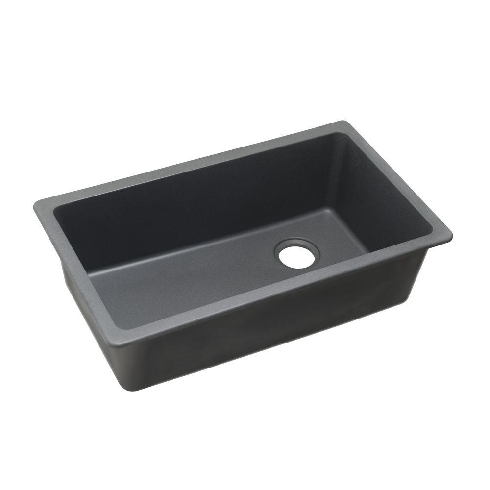 Elkay Luxe Undermount Quartz 33 in. Single Bowl Kitchen Sink in ...