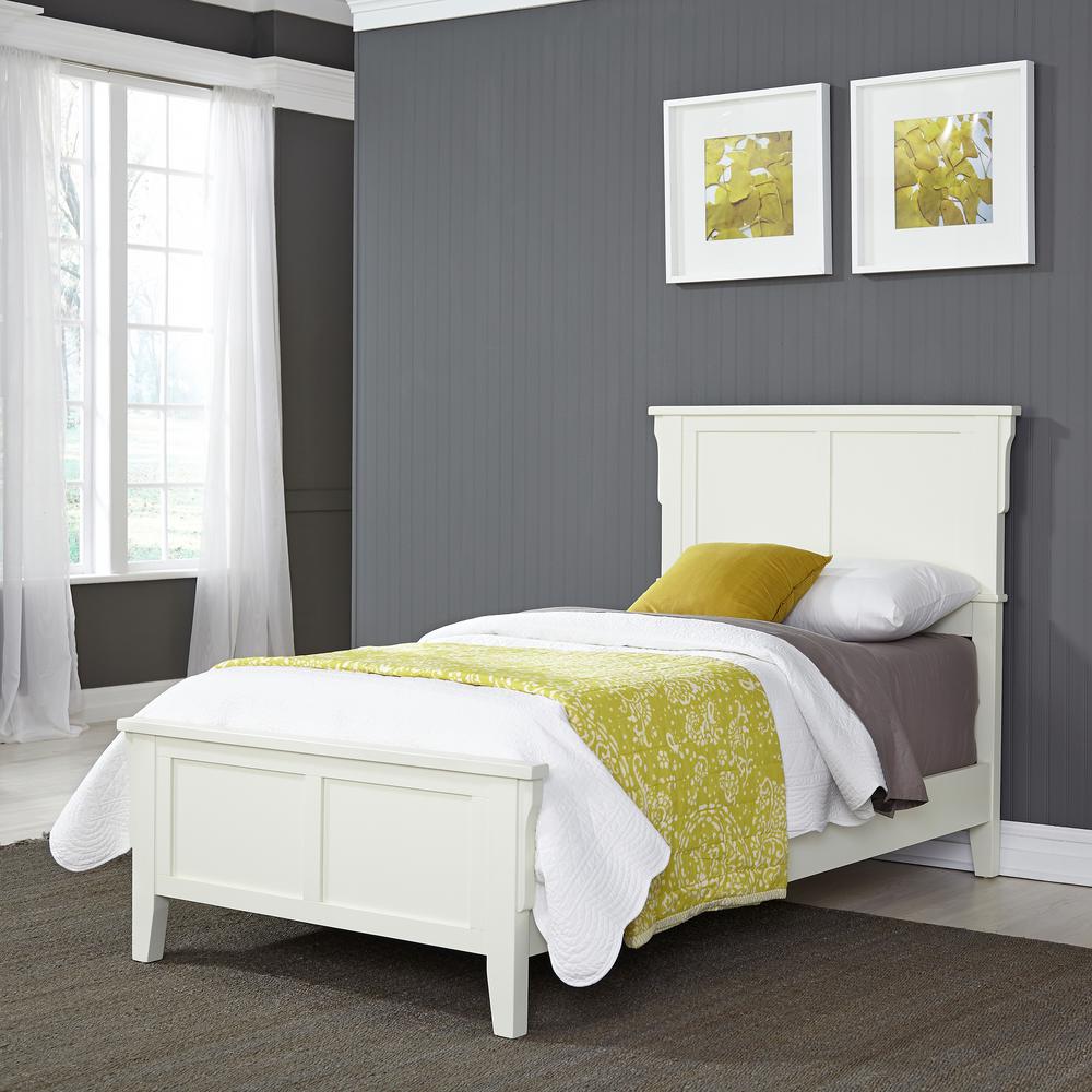 Home Styles Arts and Crafts White Twin Bed Frame-5182-400 - The Home Depot