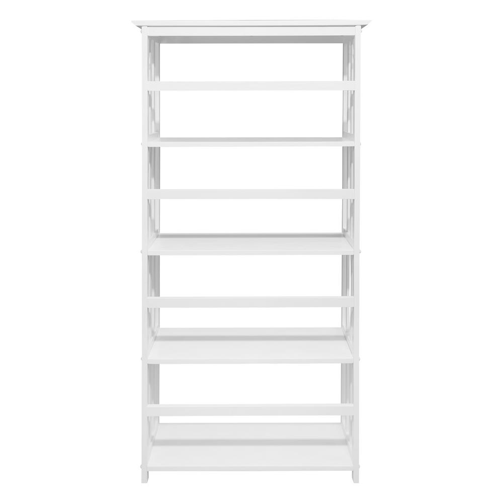 Casual Home 63 In White Wood 4 Shelf Etagere Bookcase With Open
