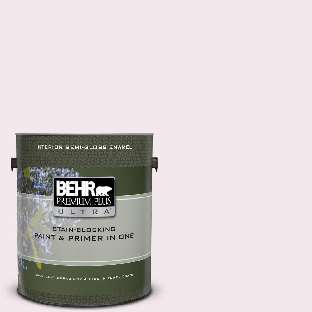 Behr Premium Plus Ultra 1 Gal 100a Barely Pink Semi Gloss Enamel 100a 1 Barely Pink Semi Gloss