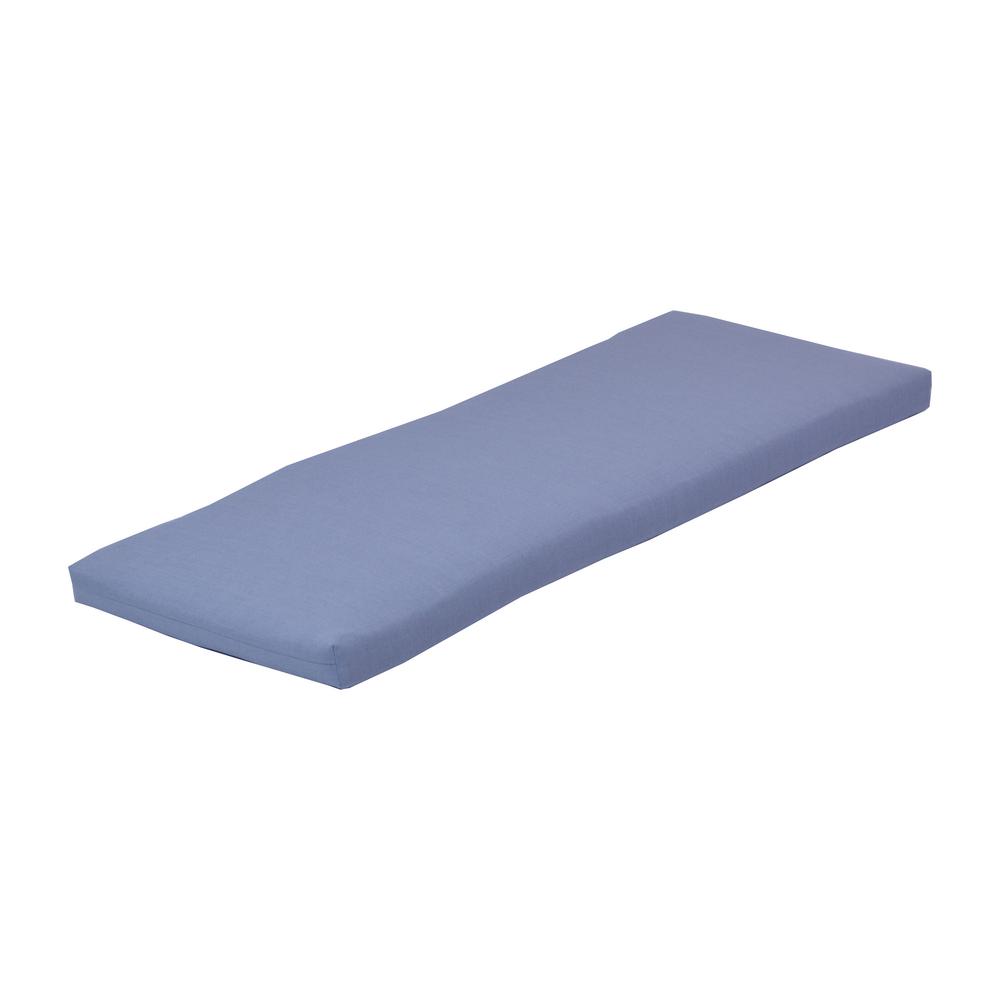 Hampton Bay Cushionguard Pewter Rectangular Outdoor Bench Cushion