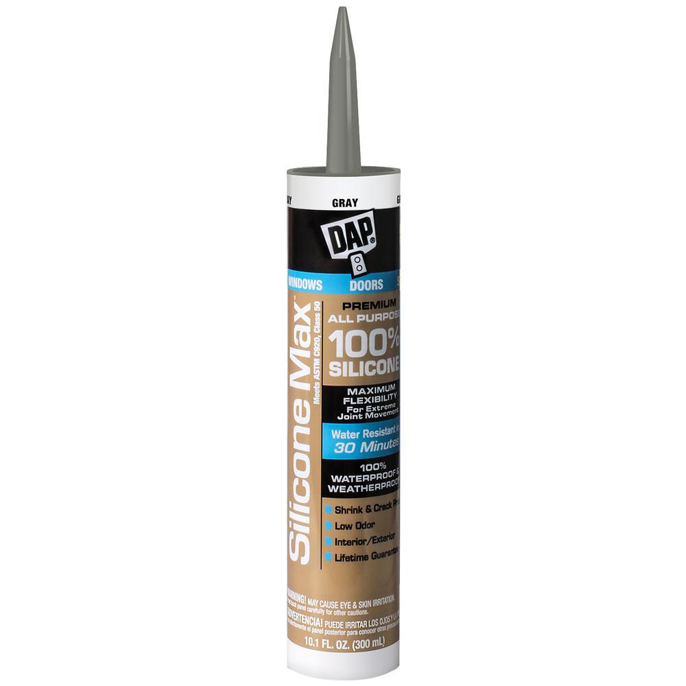 DAP Silicone Max 10 1 Oz Gray 100 Premium Window Door And Siding   Gray Dap Sealants 7079808787 64 1000 