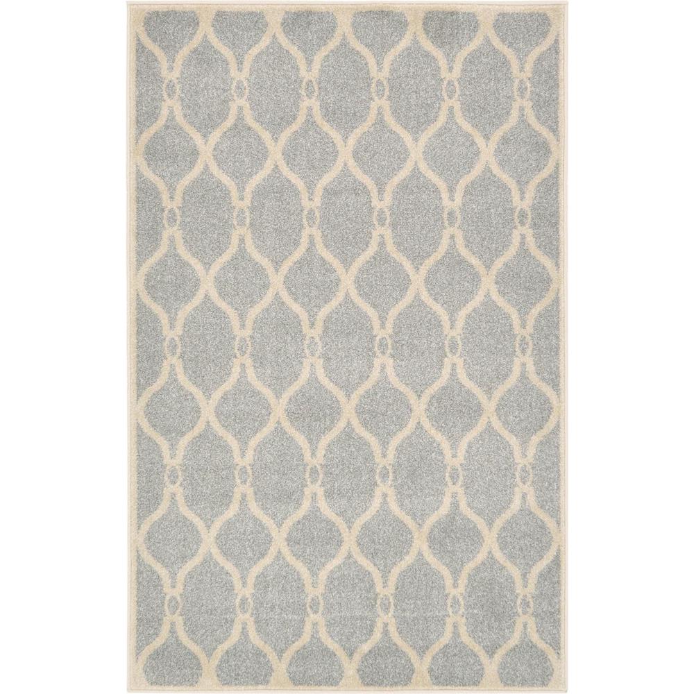 Unique Loom Trellis Seattle Light Gray 3 X 5 Area Rug Unique Loom Trellis Seattle Light Gray
