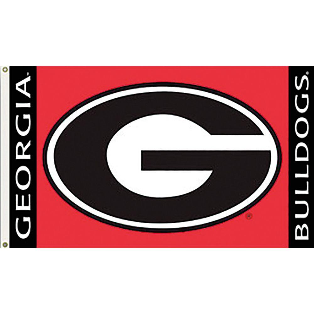 Seasonal Designs NCAA Georgia Bulldog 3 ft. x 5 ft. Collegiate 2-Sided ...