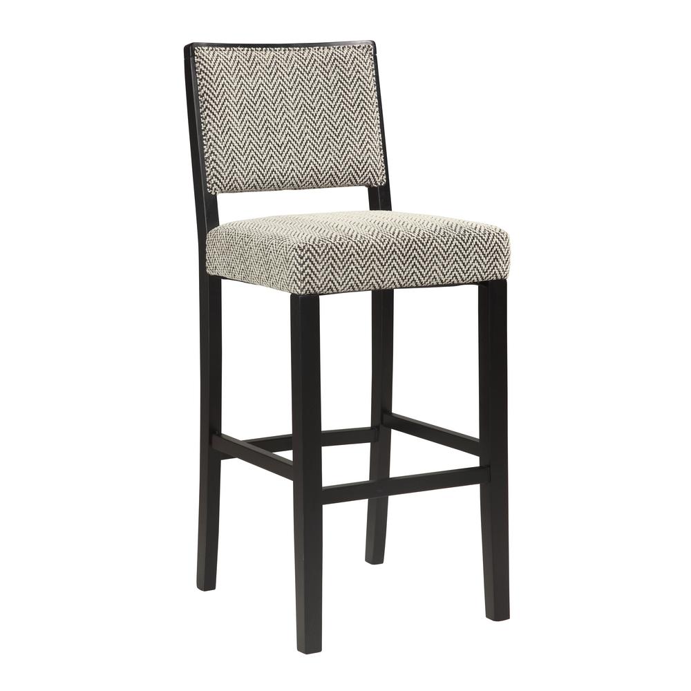 Linon Home Decor Zoe 30 In Black Bar Stool Bridgeport Thd01925 Black Bar Stool Bridgeport Thd01925 The Home Depot