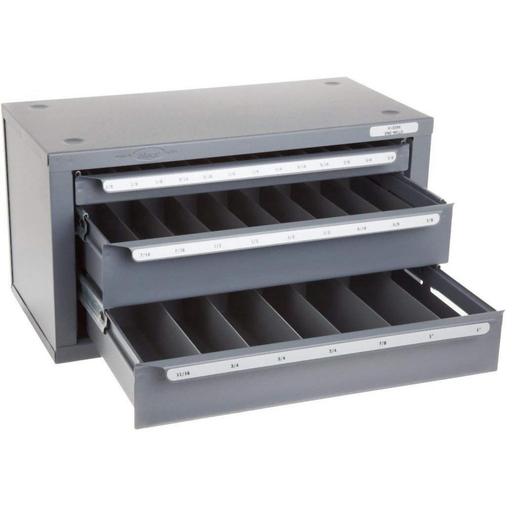 Huot 13000 Fractional Drill Dispenser and Organizer Cabinet Holds 1//16-1//2 Bits
