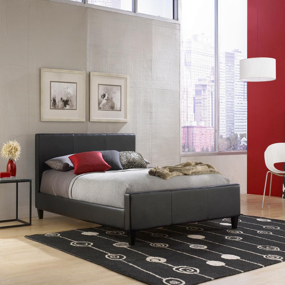 South Shore Step One Full-Size Platform Bed in Pure Black-3070234 - The