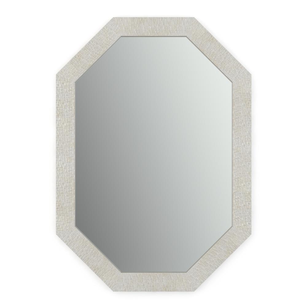 Delta 33 In X 46 L3 Octagonal Framed Mirror With Standard Glass And Easy Cleat Flush Mount Hardware Stone Mosaic