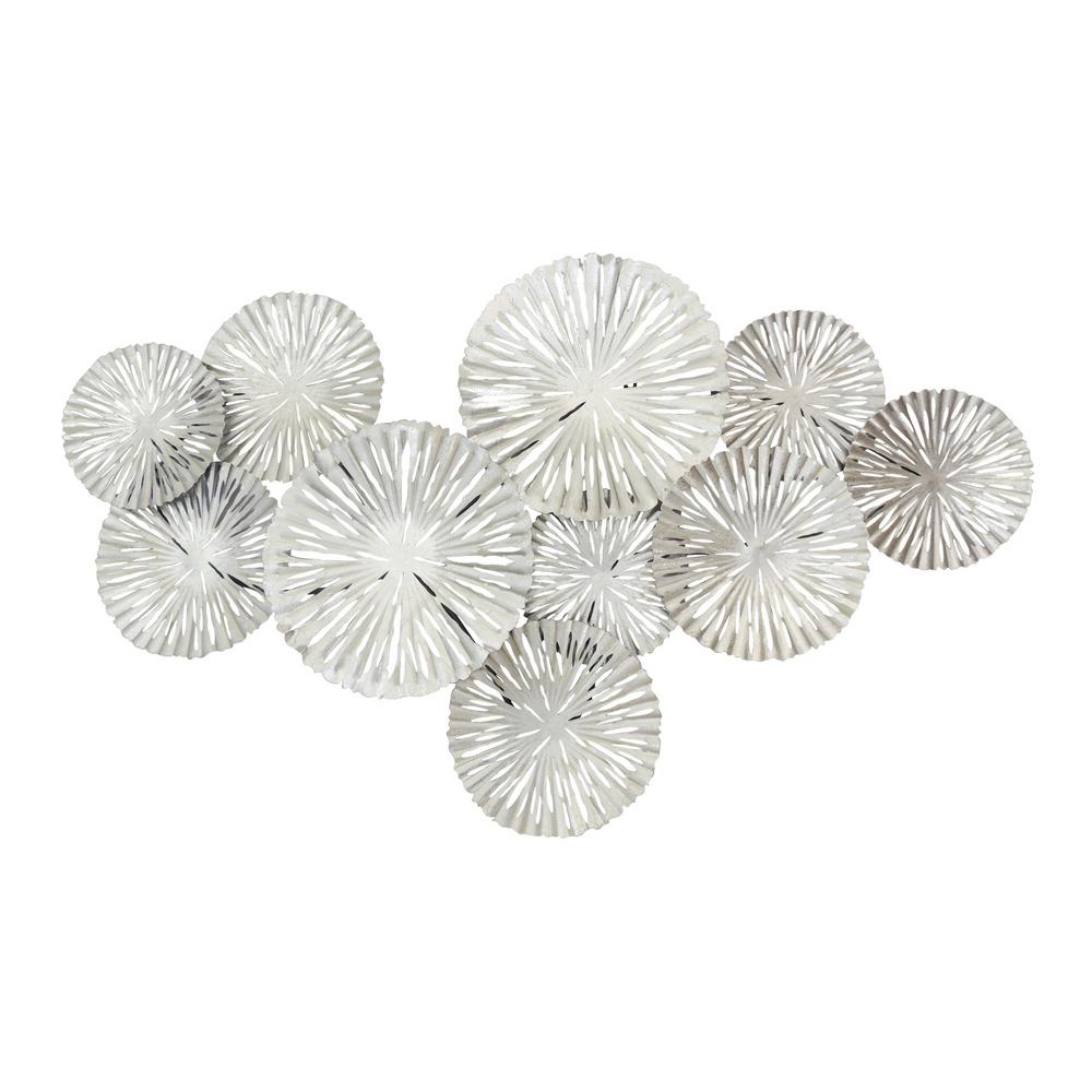 Classy Art Chic Silver Circles Metal Mixed Media Wall ArtMH1061B The Home Depot