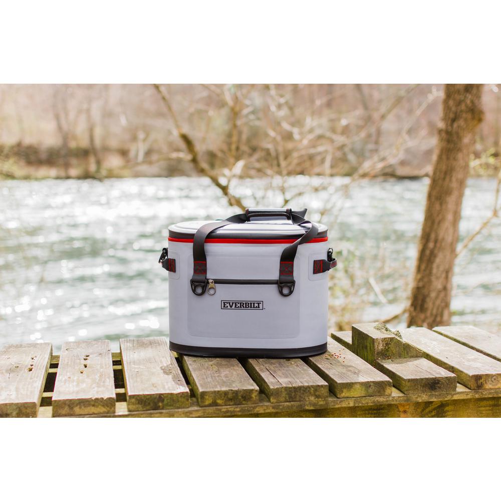 Soft Cooler Bag BougeRV 30 Cans Leakproof Soft Sided Portable Cooler Bag,2 Days Retention Cooler Tote with Bottle Opener for Lunch Beach Camping Picnic Kayak Day Trip Blue